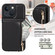 iPhone 13 Crossbody Lanyard Zipper Wallet Leather Phone Case - Black