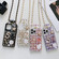 iPhone 13 Crossbody Perfume Bottle Handmade Inlaid Diamond PC Phone Case - White