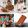 iPhone 13 Crossbody Ring Multifunctional Wallet Leather Phone Case - Brown