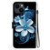iPhone 13 Crystal Texture Colored Drawing Leather Phone Case - Black Orchid