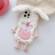 iPhone 13 Cute Bucktooth Rabbit Plush TPU Phone Case - Beige