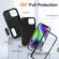 iPhone 13 Defender Gen2 Rugged PC + Silicone Phone Case with Holder - Black