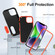 iPhone 13 Defender Gen2 Rugged PC + Silicone Phone Case with Holder - Black+Orange