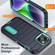 iPhone 13 Defender Gen2 Rugged PC + Silicone Phone Case with Holder - Dark Blue+Cyan