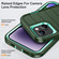 iPhone 13 Defender Gen2 Rugged PC + Silicone Phone Case with Holder - Dark Green+Cyan