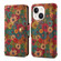 iPhone 13 Denior Flower Language Series Cork Fabric Oil Edge Leather Phone Case - Spring