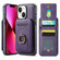 iPhone 13 DG.MING K1 MagSafe Detachable Wallet RFID Back Cover Phone Case - Purple