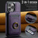 iPhone 13 DG.MING K1 MagSafe Detachable Wallet RFID Back Cover Phone Case - Purple