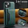 iPhone 13 DG.MING MAGKING-K2 Series MagSafe RFID Card Bag Detachable Phone Case - Green