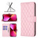 iPhone 13 Diamond Lattice Wallet Leather Flip Phone Case - Pink
