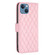 iPhone 13 Diamond Lattice Wallet Leather Flip Phone Case - Pink