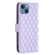 iPhone 13 Diamond Lattice Wallet Leather Flip Phone Case - Purple