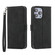 iPhone 13 Dierfeng Dream Line TPU + PU Leather Phone Case - Black