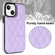 iPhone 13 Double Buckle Rhombic PU Leather Phone Case - Purple