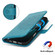 iPhone 13 Double Fold Printed Embossing Leather Phone Case - Blue