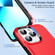 iPhone 13 Double Solid Color Armor Phone Case - Red