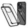 iPhone 13 Double-sided Plastic Glass Phone Protective Case - Black
