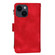 iPhone 13 Dream 9-Card Zipper Wallet RFID Leather Phone Case with Lanyard - Red