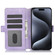 iPhone 13 Dreamy Butterfly Love Flower Embossed Leather Phone Case - Purple