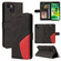 iPhone 13 Dual-color Splicing Horizontal Flip PU Leather Case with Holder & Card Slots & Wallet - Black
