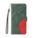 iPhone 13 Dual-color Splicing Horizontal Flip PU Leather Case with Holder & Card Slots & Wallet - Green