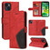 iPhone 13 Dual-color Splicing Horizontal Flip PU Leather Case with Holder & Card Slots & Wallet - Red