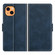iPhone 13 Dual-side Magnetic Buckle Horizontal Flip Leather Case with Holder & Card Slots & Wallet - Dark Blue