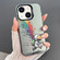 iPhone 13 Dual-sided IMD Animal Graffiti TPU + PC Phone Case - Running Astronauts