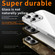 iPhone 13 Electroplated PC Hybrid Glitter Glass Phone Case - Transparent