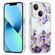iPhone 13 Electroplated Symphony Phone Case - White Purple Flower
