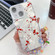 iPhone 13 Electroplating Flower Texture Wristband TPU Phone Case - Red Plum Blossom SH2