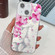 iPhone 13 Electroplating Flowers Plants Texture TPU Phone Case - Peach Blossom FL18