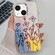 iPhone 13 Electroplating Laser Flower Texture TPU Phone Case - Drawn Flowers AH3
