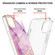 iPhone 13 Electroplating Marble Pattern Dual-side IMD TPU Shockproof Case - Purple 001