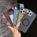 iPhone 13 Electroplating PC Glitter Grain MagSafe Phone Case - Purple
