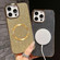 iPhone 13 Electroplating PC Glitter Grain MagSafe Phone Case - White