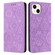 iPhone 13 Ethnic Embossed Adsorption Leather Phone Case - Purple