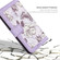 iPhone 13 Floral Pattern Leather Phone Case with Lanyard - Light Purple