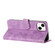 iPhone 13 Flower Embossing Pattern Leather Phone Case - Purple