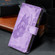 iPhone 13 Flying Butterfly Embossing Pattern Zipper Horizontal Flip Leather Case with Holder & Card Slots & Wallet - Purple