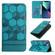 iPhone 13 Football Texture Magnetic Leather Flip Phone Case - Light Blue