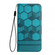 iPhone 13 Football Texture Magnetic Leather Flip Phone Case - Light Blue