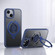 iPhone 13 Frosted MagSafe Magnetic Rotating Ring Holder Phone Case - Blue