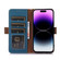 iPhone 13 Genuine Leather Magnetic RFID Leather Phone Case - Blue