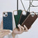 iPhone 13 Genuine Leather Ostrich Texture Nano Case - Black