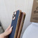 iPhone 13 Genuine Leather Xiaoya Series Nano Electroplating Phone Case - Coffee