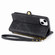 iPhone 13 Geometric Zipper Wallet Side Buckle Leather Phone Case - Black