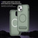 iPhone 13 Guard MagSafe Holder Matte PC Hybrid TPU Phone Case - Green