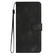 iPhone 13 Heart Pattern Skin Feel Leather Phone Case - Black