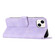 iPhone 13 Heart Pattern Skin Feel Leather Phone Case - Purple
